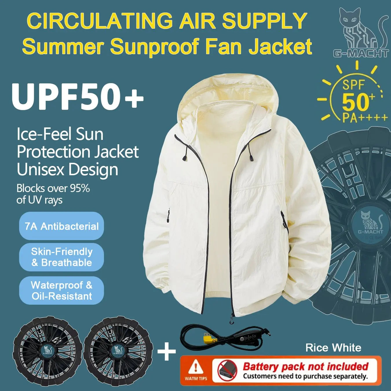 Couple Summer Cooling Fan Vest, Breathable Heat-Resistant Air Conditioned Sleeveless Workwear for Outdoor Use(Not Power)