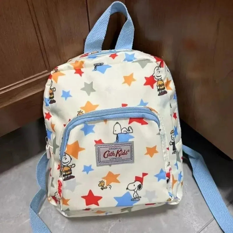 2026 New Snoopy Star Print Children’s Backpack Cute Cartoon School Bag Light Casual Backpack Boys and Girls School Bag