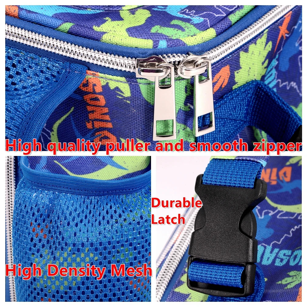 Clear Lunch Bag Kids Lunch Box Insulated Soft Bag Cooler Back to School Thermal Meal Tote Kit for Boys-Plus (Dinosaur-Affordable