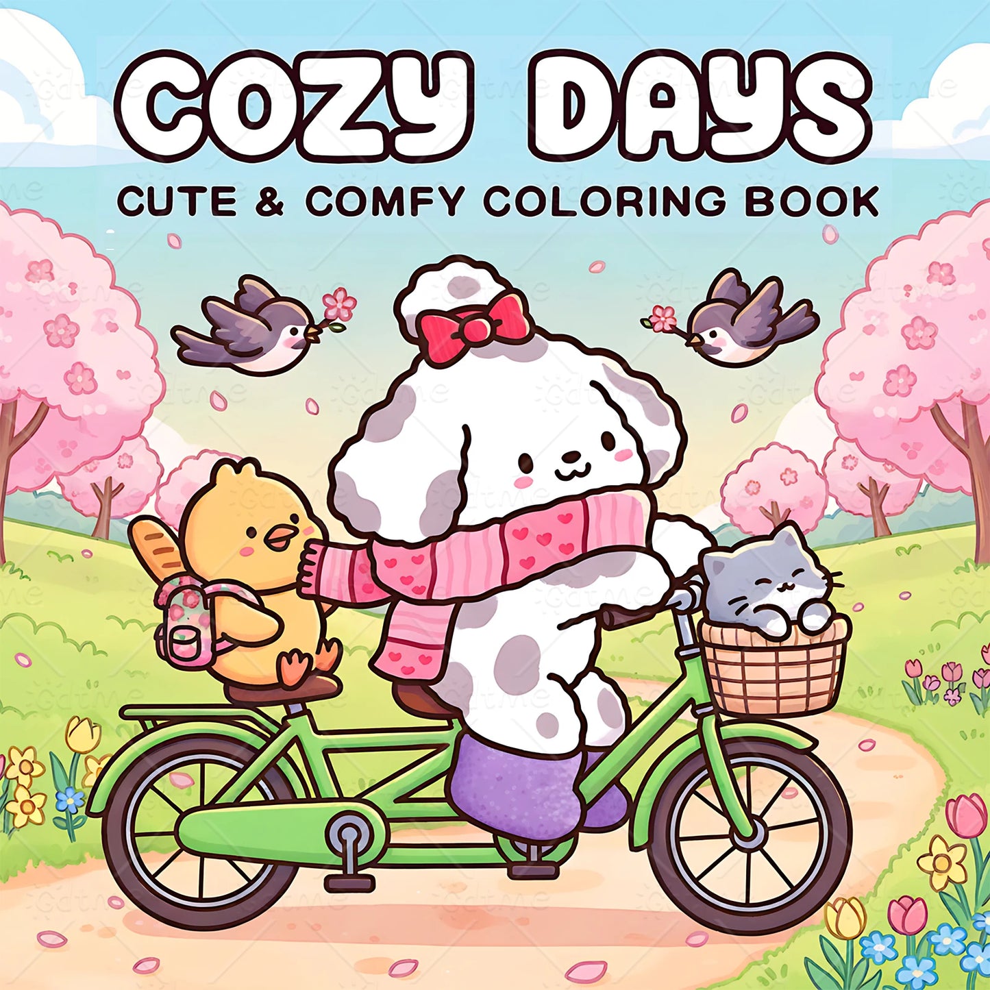 COZY BESTIES: Coloring Book for Adults And Kids Featuring Cute Cozy Daily Activities for Relaxation DIY Painting Drawing Gift