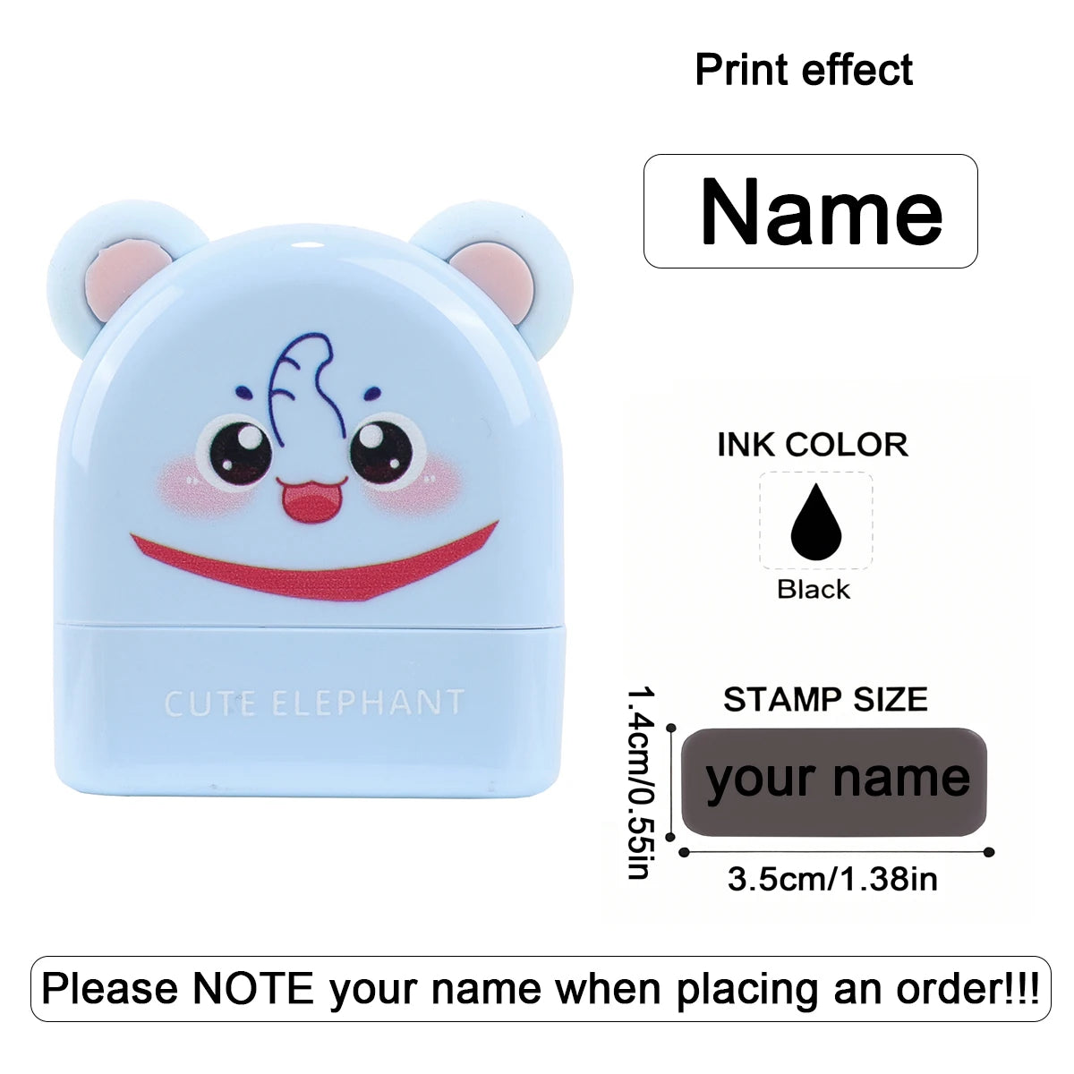 Personalized Name Stamp – Waterproof Self-Inking Clothing Label Stamp for Kids