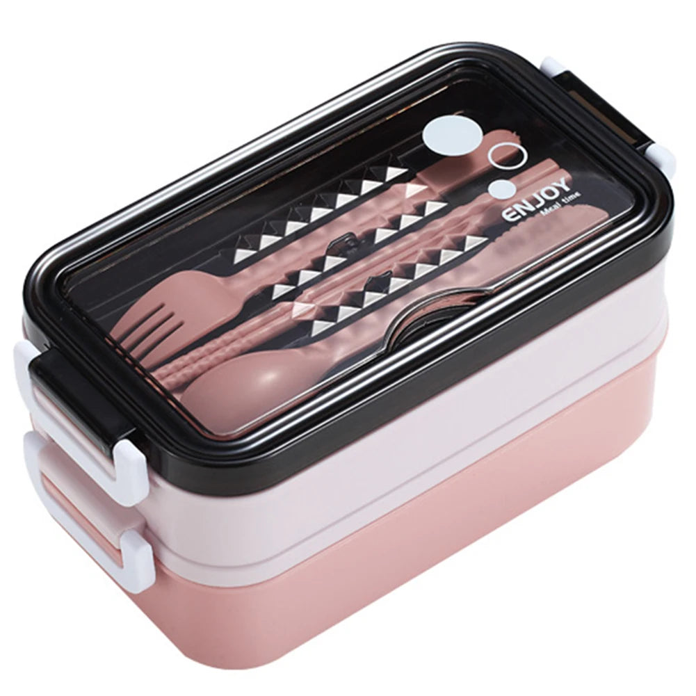 Bento Lunch Box Metal Lunch Box Containers Thermo Leakproof Lunch Containers 2 Layers Bento Box For  Kids Office Worker