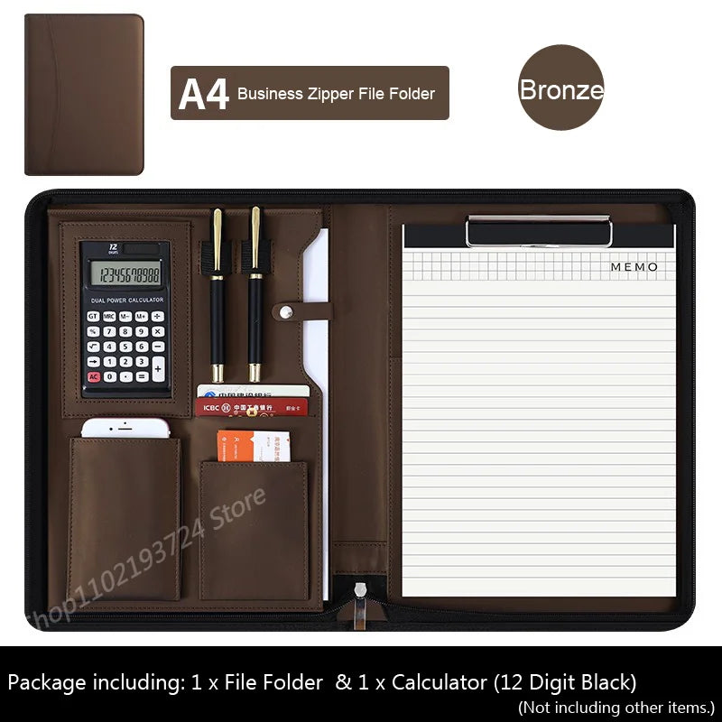 Multifunctional Conference Folder Document A4 Business Stationery Folder Leather Contract Office Filing Binders Folders Supplies