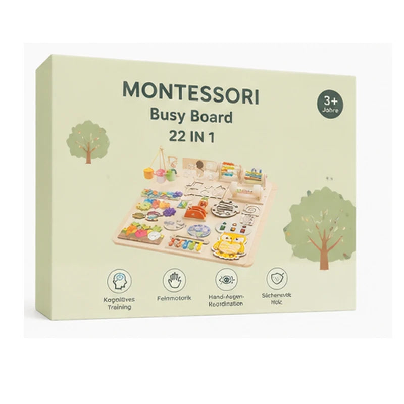 Premium Montessori Busy Board Accessories  Sensory Fine Motor Skills Educational Toys | Wooden Activity Kit For  Preschoolers