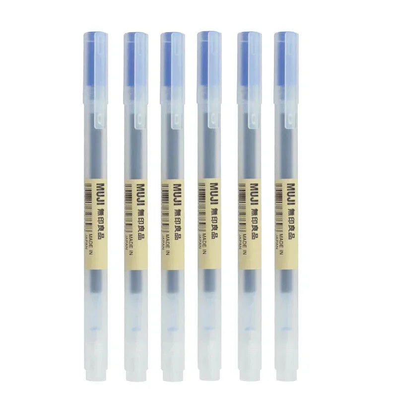 6/8Pcs/Set MUJIs Gel Pen Black/Red/Blue 0.38/0.5mm Ink Japan Color Pen Office School Ballpoint Pen Japanese Kawaii Stationery