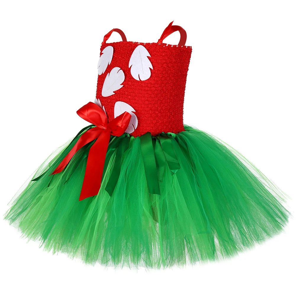 Lilo Costume for Girls Hawaiian Princess Tutu Dress Up Clothes Outfits with Garland Kids Halloween Carnival Luau Party Dresses