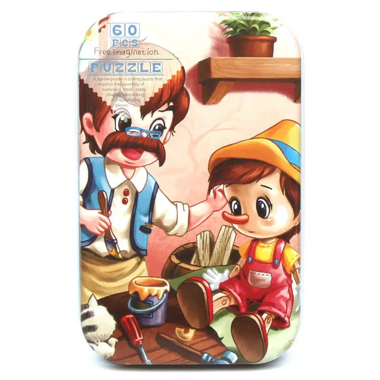 Hot New 60 Pieces Wooden Puzzle Toys for Children Cartoon Vehicle Animal Wood Jigsaw Baby Learning Educational Toy Kids Gift