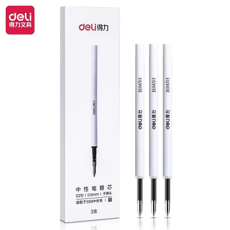 DELI Premium Metallic Signature Pens 0.5mm Gold Silver Gel Ink Smooth Writing Pens for Signing Certificates Awards Menus