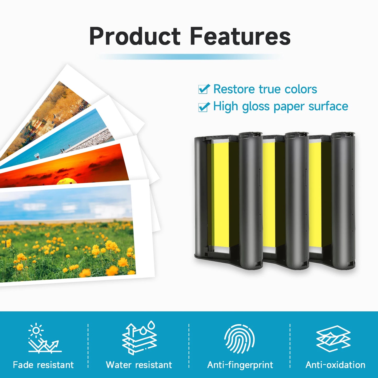 CP1500 Photo Paper For Canon Selphy CP1500 CP1300 CP1200 CP910 CP900 Photo Printer KP-108IN Ink 6 Inch