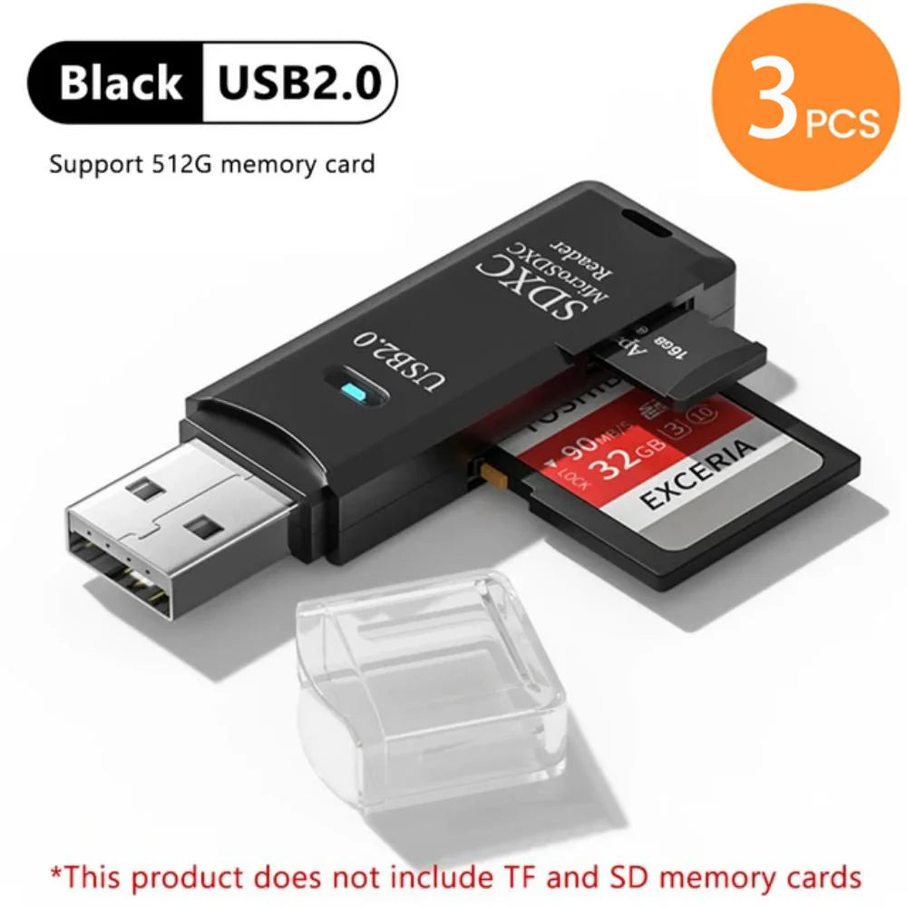 2 in 1 USB2.0/3.0 Card Reader Micro TF sd card Reader usb adapter High Speed Cardreader TF Memory card For PC Laptop Accessories