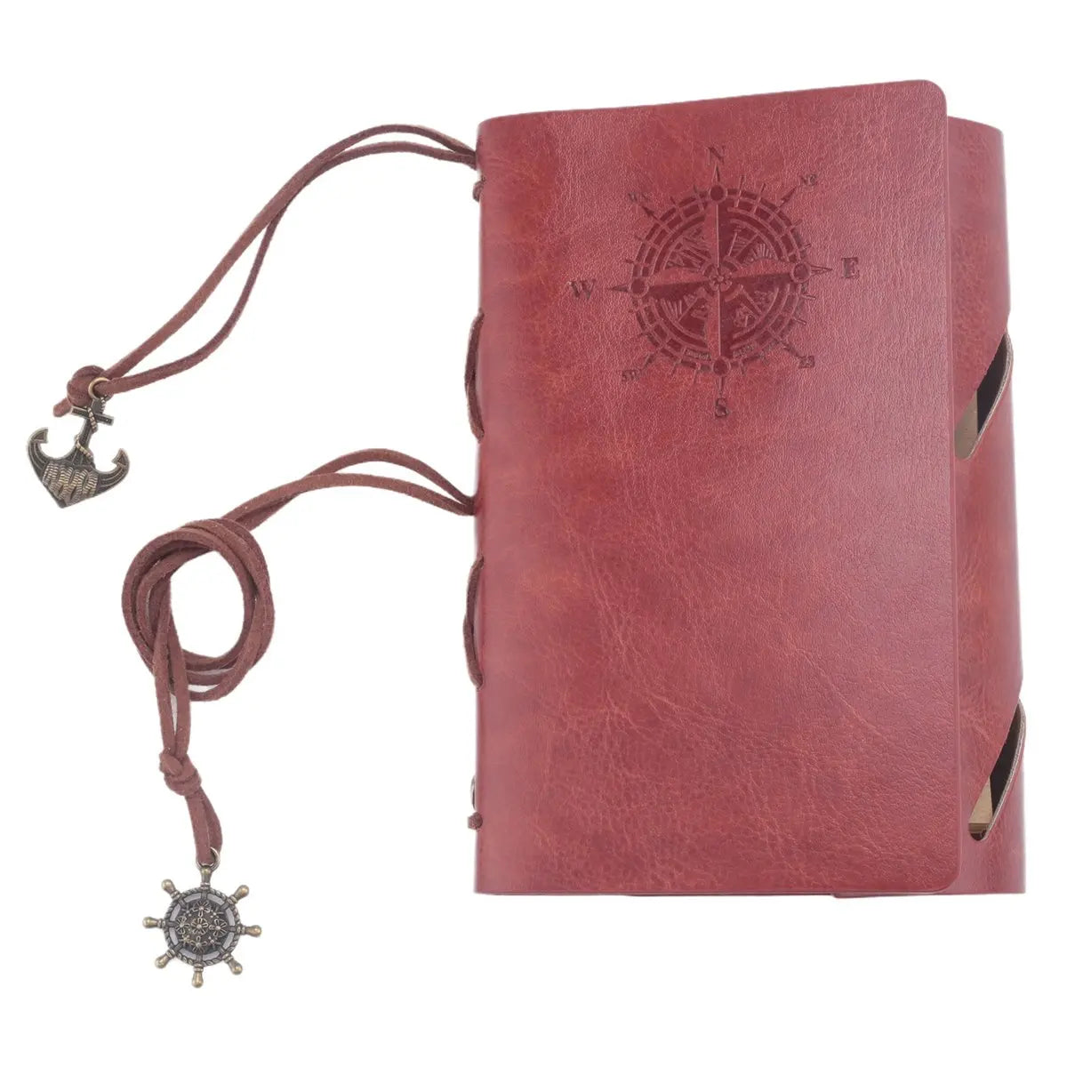AT54 Retro Personality Journal Notepads Ring Binder Diary Notebook Light brown S