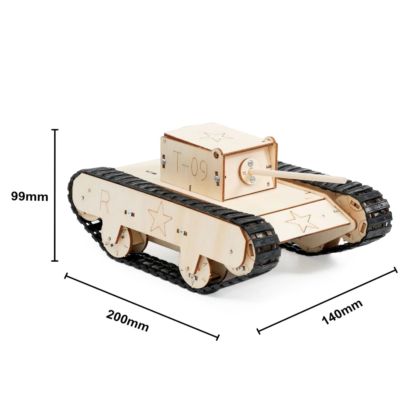DIY Remote-controlled Swerving Tank Model Science Experimental Tool Kit Educational Toys Small Production for School Kids