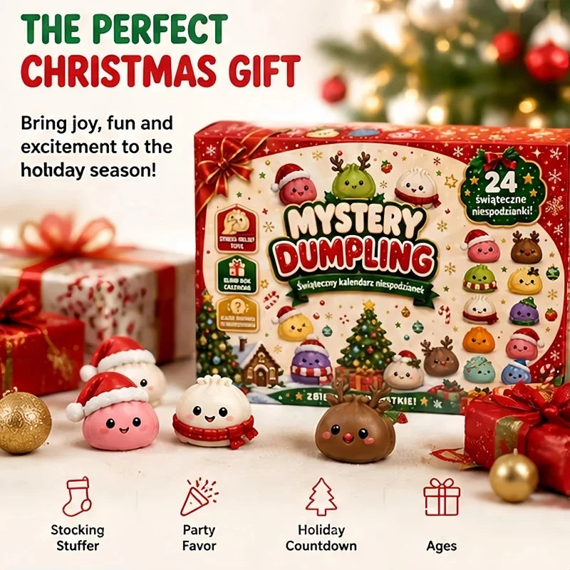 Christmas Dumpling Squishy Advent Calendar – Slow-Rising Sensory Fidget Countdown