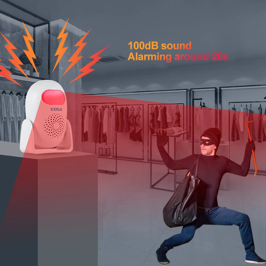 KERUI M120 PIR Motion Sensor Alarm Infrared Anti-Theft Burglar Welcome Chime Human Motion Detector Garage Shop Home Security