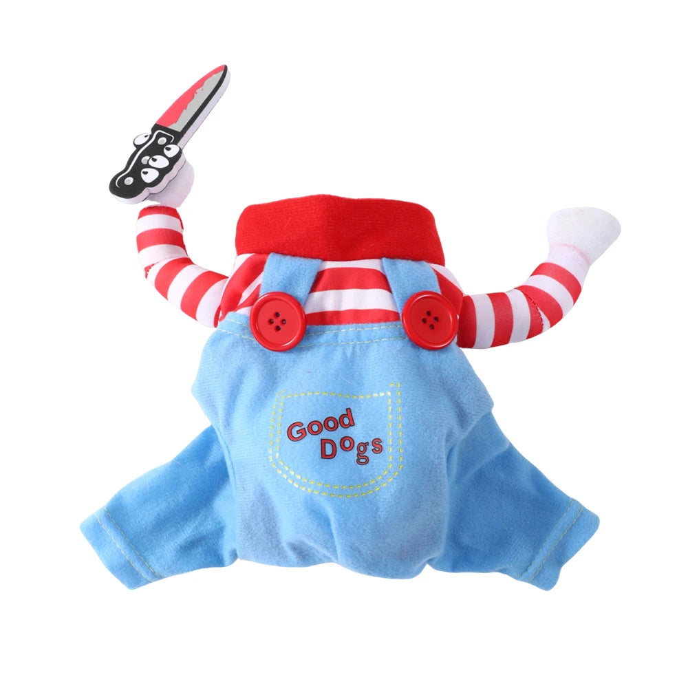 Funny Adjustable Pet Costume – Blue Halloween Outfit for Small & Large Dogs, XS–XL