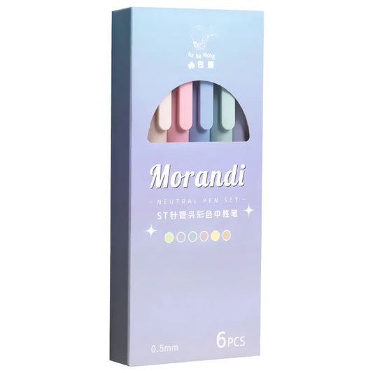 Colored Gel Pens – 6pc 0.5mm Quick Dry Retractable Pens for Notes & Sketching