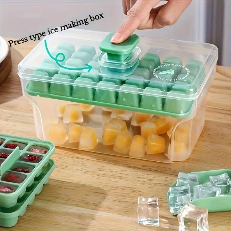 Interesting Homemade Small Ice Cube Mold Set, 68 Double Layered Design, Essential for Summer Cold Drink Enthusiasts