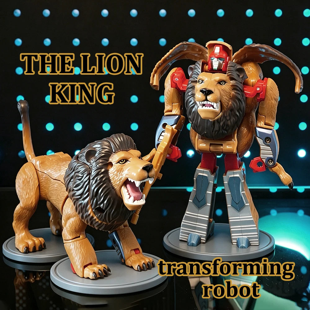 Animal Deformation Lion Human Form Action Figure Transformable PVC Model Doll Desktop Decoration Collection Gift for Adult Kids