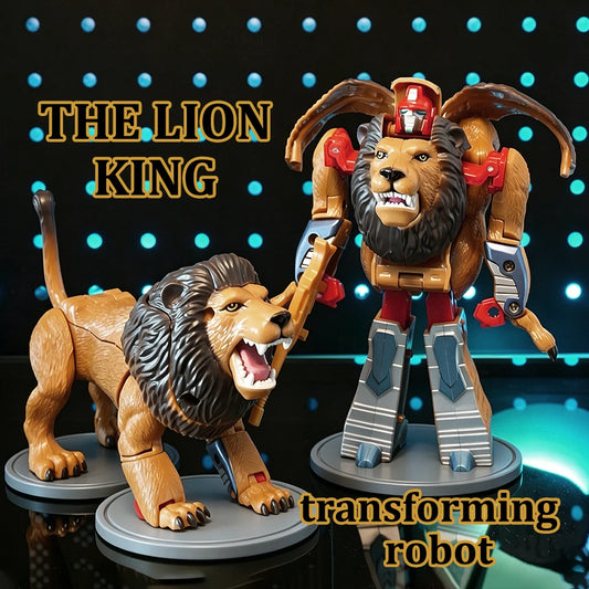 Animal Deformation Lion Human Form Action Figure Transformable PVC Model Doll Desktop Decoration Collection Gift for Adult Kids