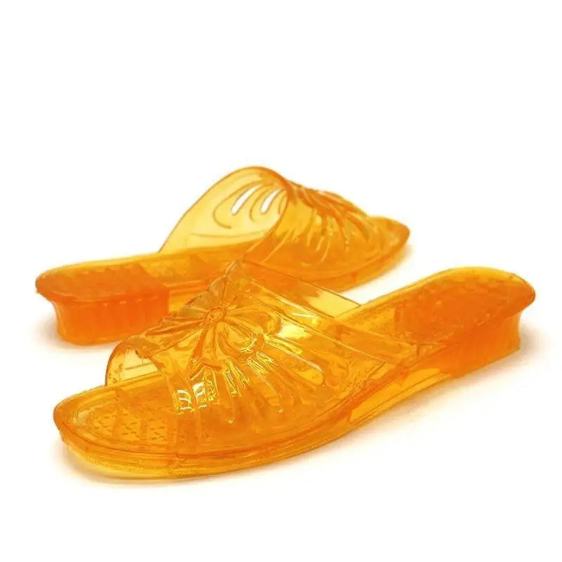 Classic Plastic Mom Slippers Women's Outdoor Fashionable Non-Smelly Old-Style Crystal Jelly Slippers Home Comfortable Sandals