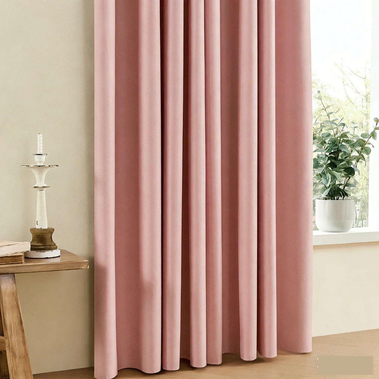 1Pcs Modern Minimalist Blackout Curtain - Heat Insulation, All-Season Universal Drapes for Bedroom  (Rod Pocket) Curtains only