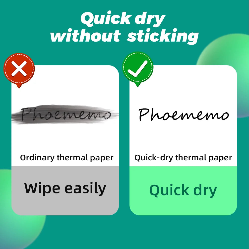 A4 Thermal Paper 216mm Paper Quick-dry Continuous Paper Suitab for Phomemo M08F/M832/M833/M834/M835 Portable Printer