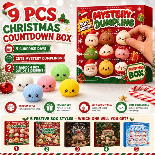 Christmas Squishy Dumpling Advent Calendar – 24-Day Blind Box Fidget Set