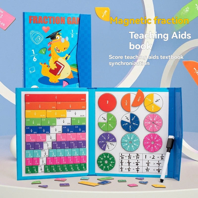 Magnetic Fraction Puzzles for Math Mastery Montessori Enlightenment with Fun Arithmetic Teaching Aid Cognitive Educational Toys