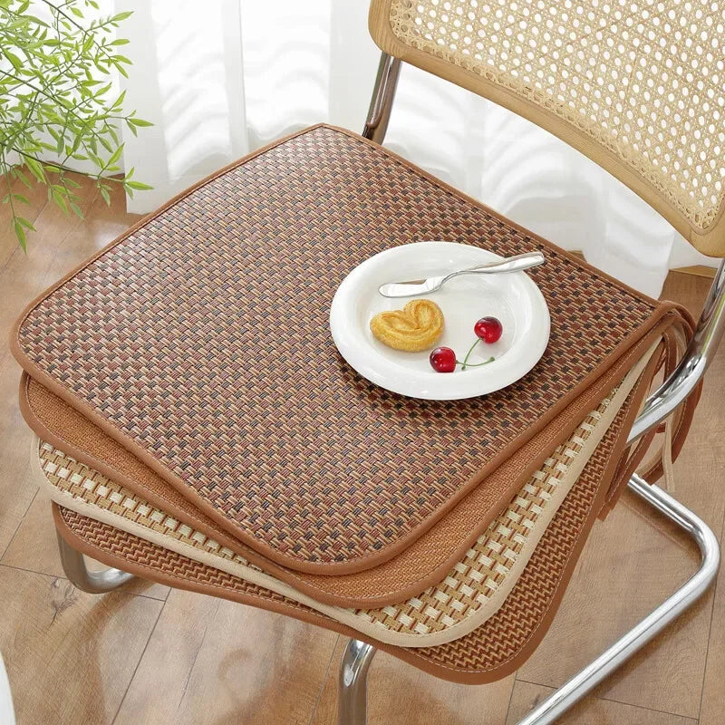 1PC 40cm/45cm/50cm Breathable Summer Cooling Seat Cushion  Seat Cushion Cool Mat Non-slip Cooling Bamboo Chair Seat
