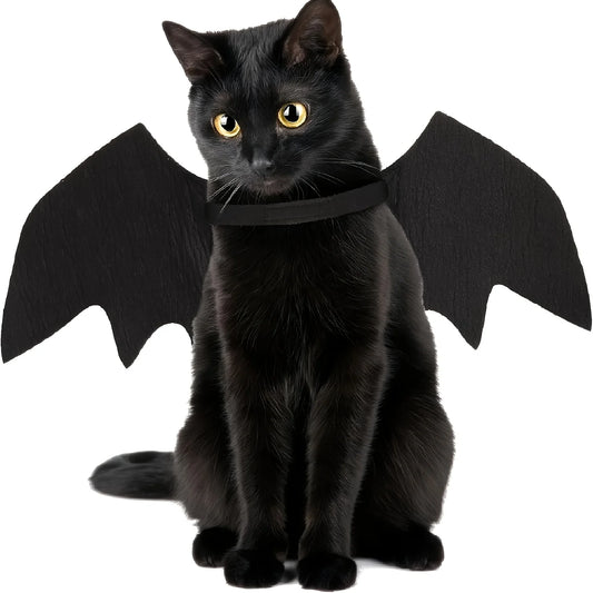 Pet Bat Wings Adjustable Costume, Soft Polyester Material, Cute Cosplay Outfit for Cats Small Dogs Halloween Party