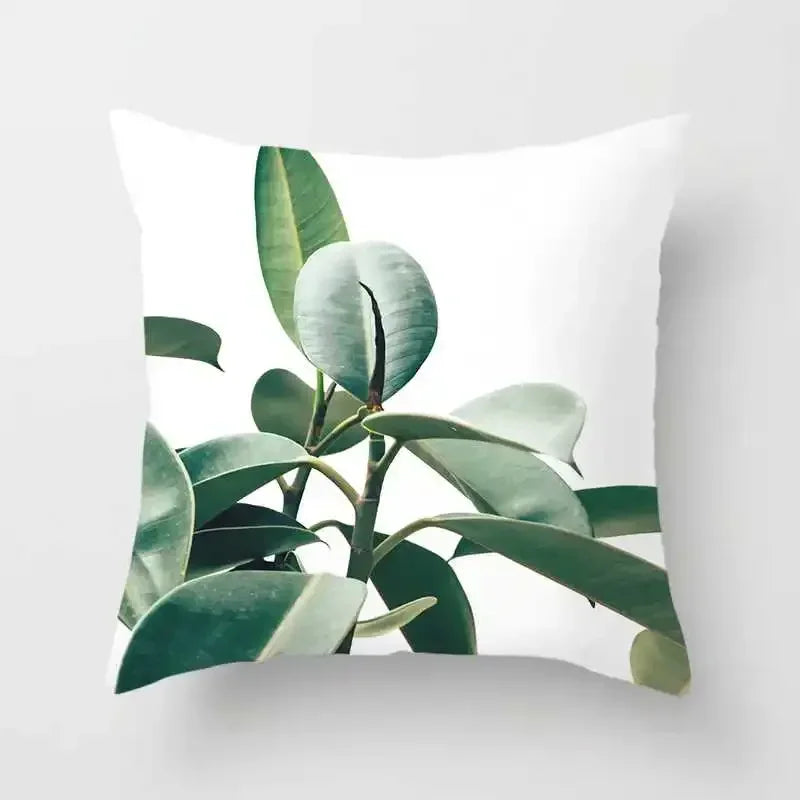 Tropical Plants Cactus Monstera Summer Decorative Throw Pillows Cushion Cover Palm Leaf Green Home Decor Pillowcase