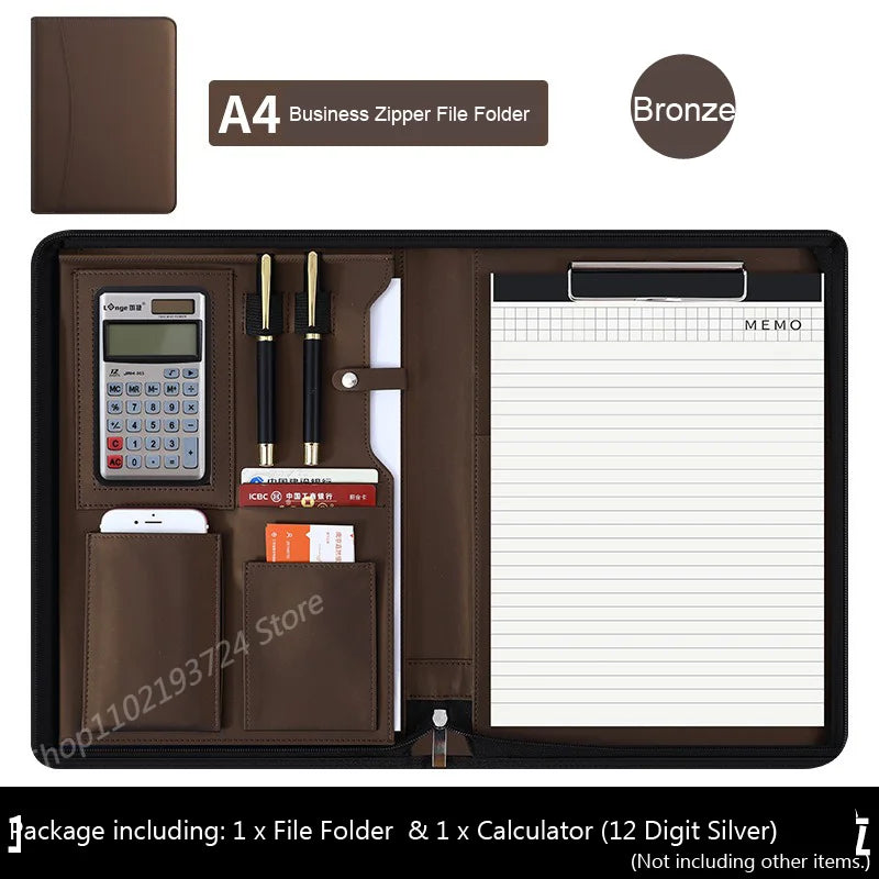Multifunctional Conference Folder Document A4 Business Stationery Folder Leather Contract Office Filing Binders Folders Supplies