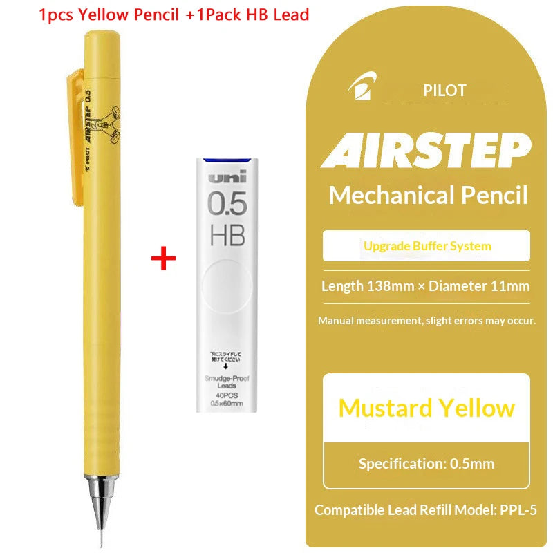 PILOT AIRSTEP Pencil HAS-15 New Function Mechanical Pencil,0.5mm Limited Edition Color Pen Body Students Children Stationery Pen