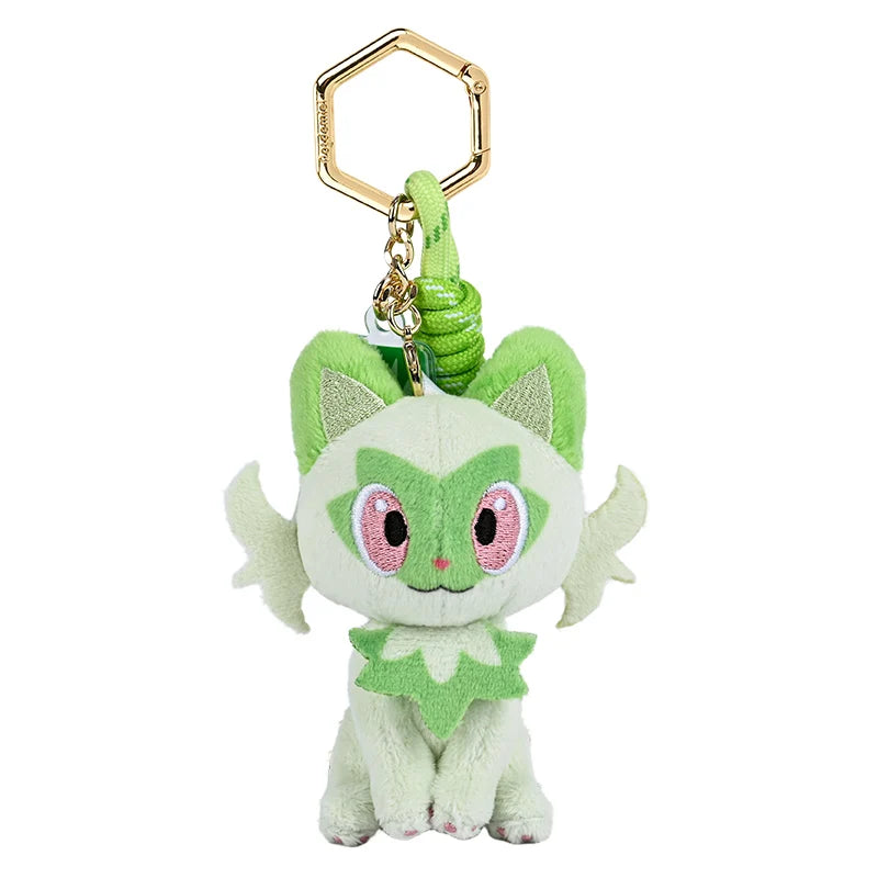Original Anime Pokemon Kawaii Pikachu Keychain Gengar Mew Jigglypuff Mimikyu Stuffed Toy Cute Plush Keyring Doll Pendant Gift