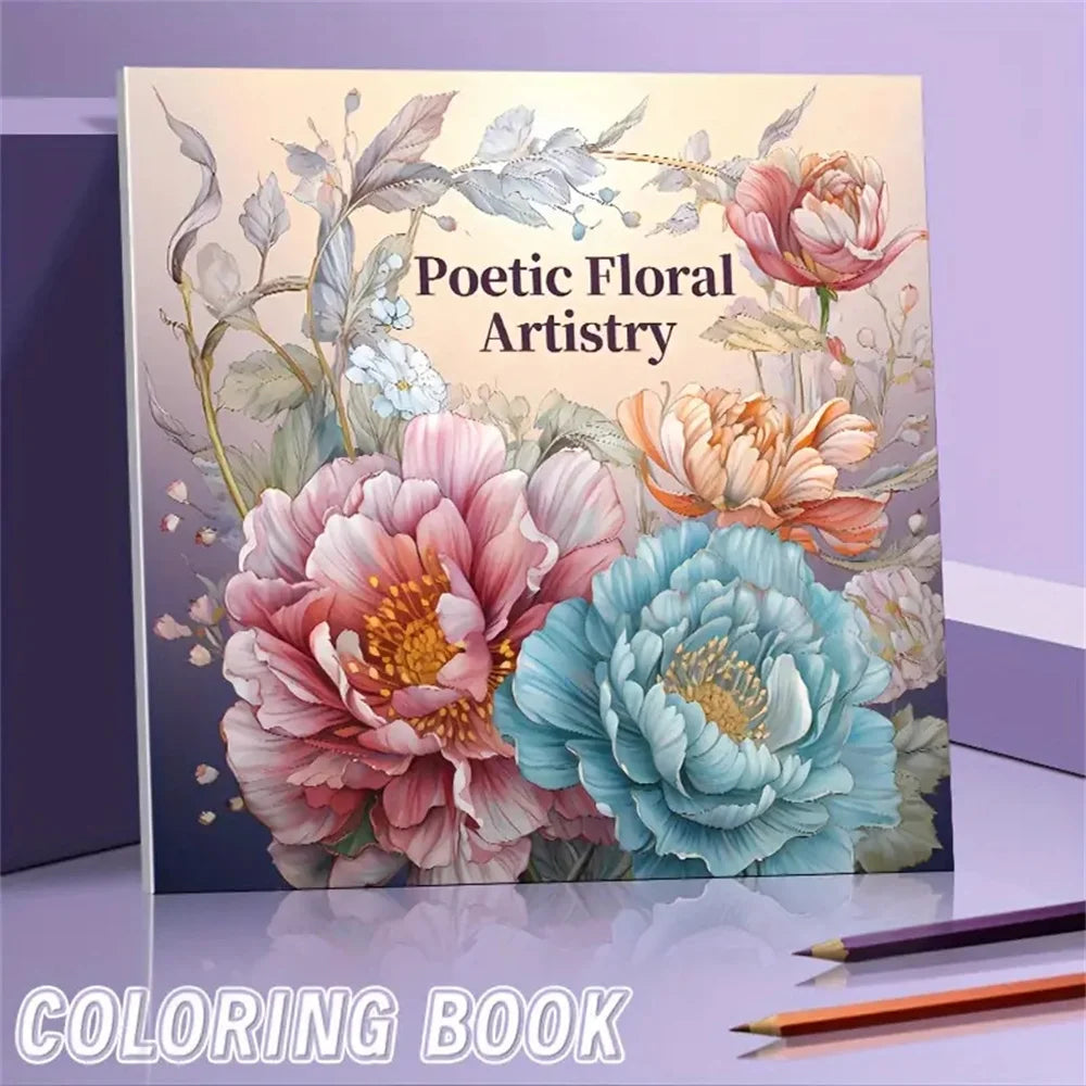 1pc Art Coloring Book 22 Page Coloring Books Gift For Birthday Party Relieve Stress Kill Time Graffiti Painting Drawing Art Book