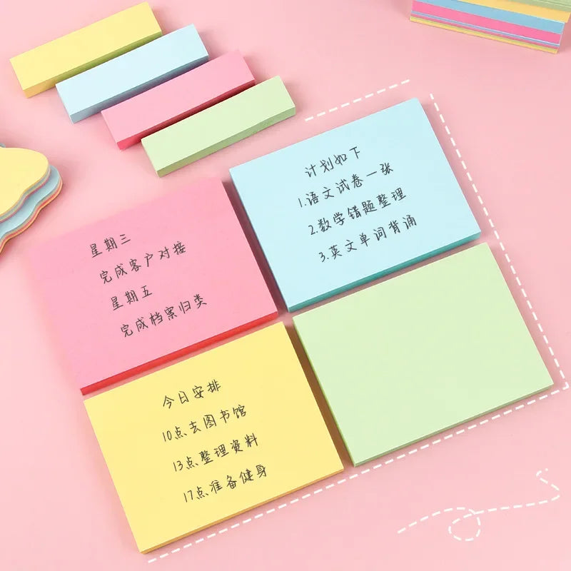 100sheets Color Sticker Notes Sticky Notes Pads Posits Stationery Memo Notepad Notebook School Office Posted It Paper Sticker