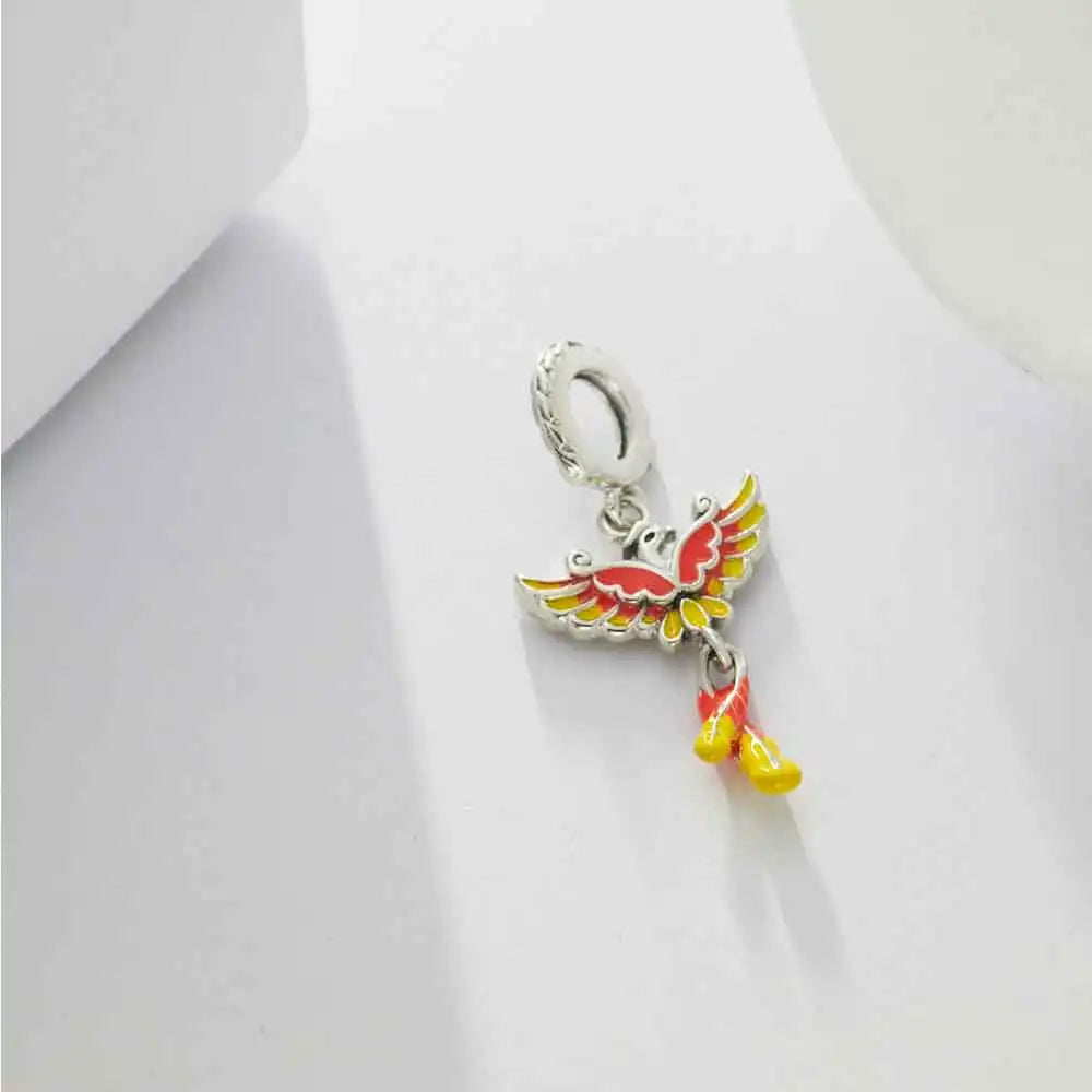 New Charms Hot Holiday Original Phoenix Pendant S925 Sterling Silver Bead Fit Bracelets Diy For Women Fine Jewelry Love Gift