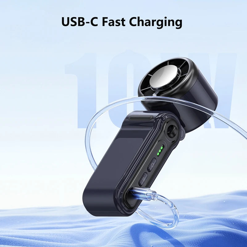 Lenovo Portable Mini Handheld Fan, USB Rechargeable Electric Summer Air Conditioner Cooling Fan Outdoor Travel Camping Sports