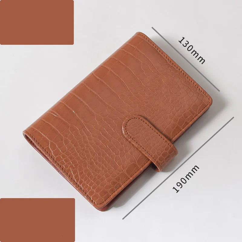 A6/A5 Macaroon Color PU Leather DIY Binder Notebook Cover Diary Agenda Planner Paper Cover School Stationery
