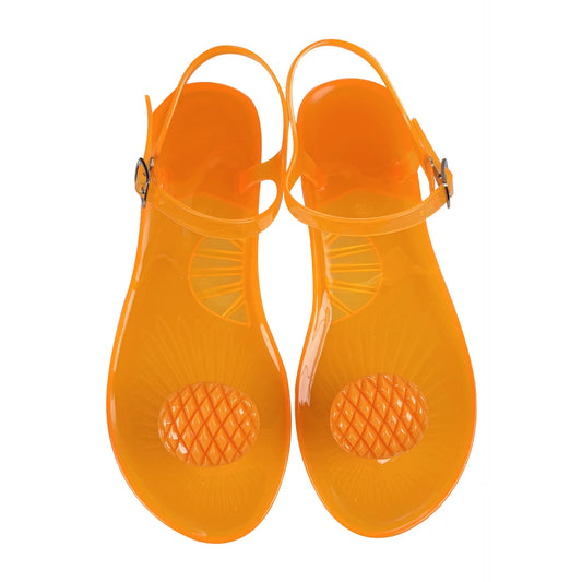 Plus Size 36-42 Ins Hot Sales Women Girls Jelly Sandals Colorfull Transparent PVC Beach Shoes Summer Fruit Flip-flop Shoes