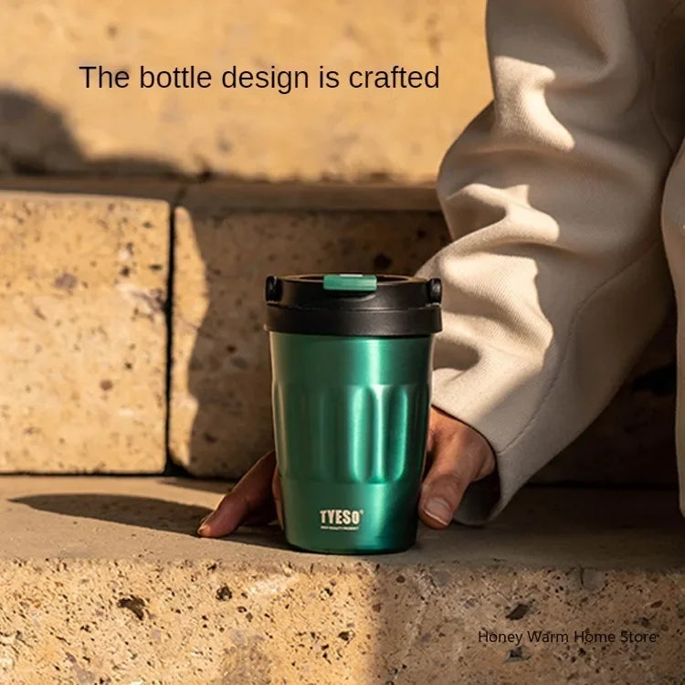 TYESO Vacuum Flasks Thermos Water Bottles 400ml/500ml Stainless Insulated Cup 304 Original Car Tumbler Cold and hot Coffee Mug