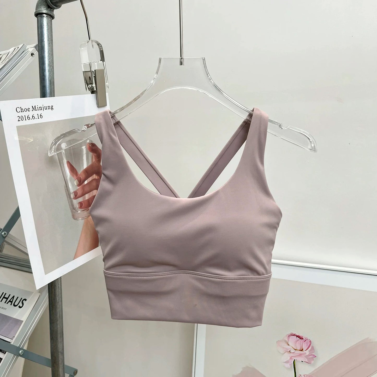 Shockproof High-Intensity Exercise Fitness Bra All-In-One Cup Running Gathered Yoga Beauty Back Breathable Sports Bra for Women