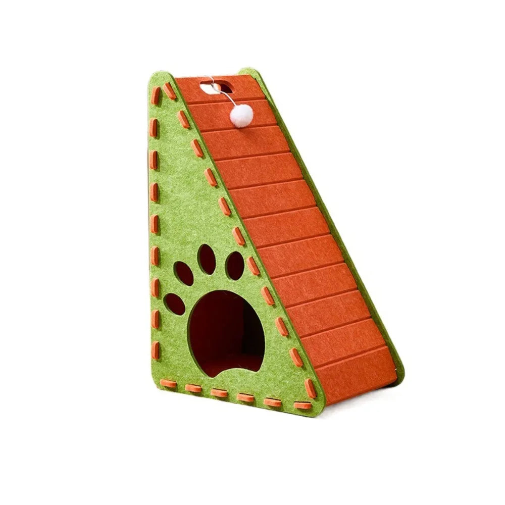 Vertical L-Type Cat Scratch Board Felt Scratch-resistant Cat Climbing Frame Nest Integrated Abrasion-resistant Cat Toy Supplies
