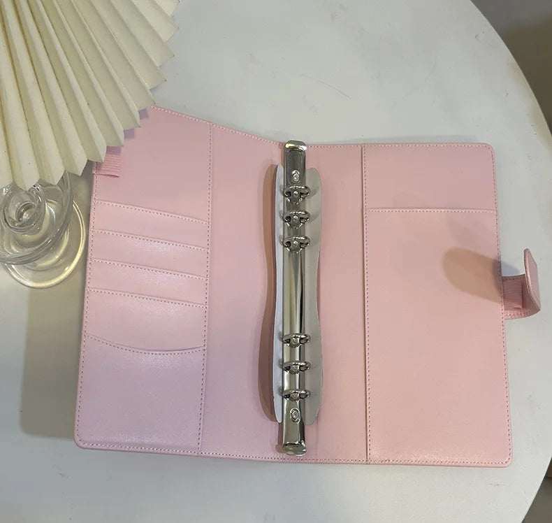A6/A5 Macaroon 18 Colors  PU Leather DIY Binder Photocards Collect Book Diary Agenda Planner Cover Album Stationery