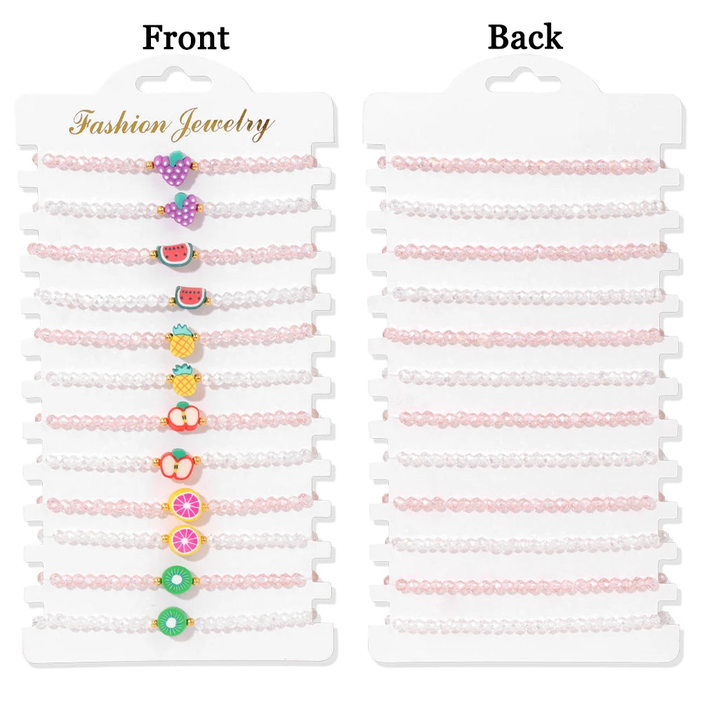 Wholesale 12pcs/set Bohemia Bracelet Set Colorful Natural Stone Crystal Seed Beads Evil Eye Braided Bracelets For Women Men