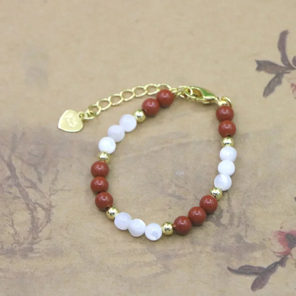 High Quality Natural Stone Bead Bracelet Baby Girls Lobster Clasp Accessories Girls Yoga Christmas Wedding Gift Jewelry Charm