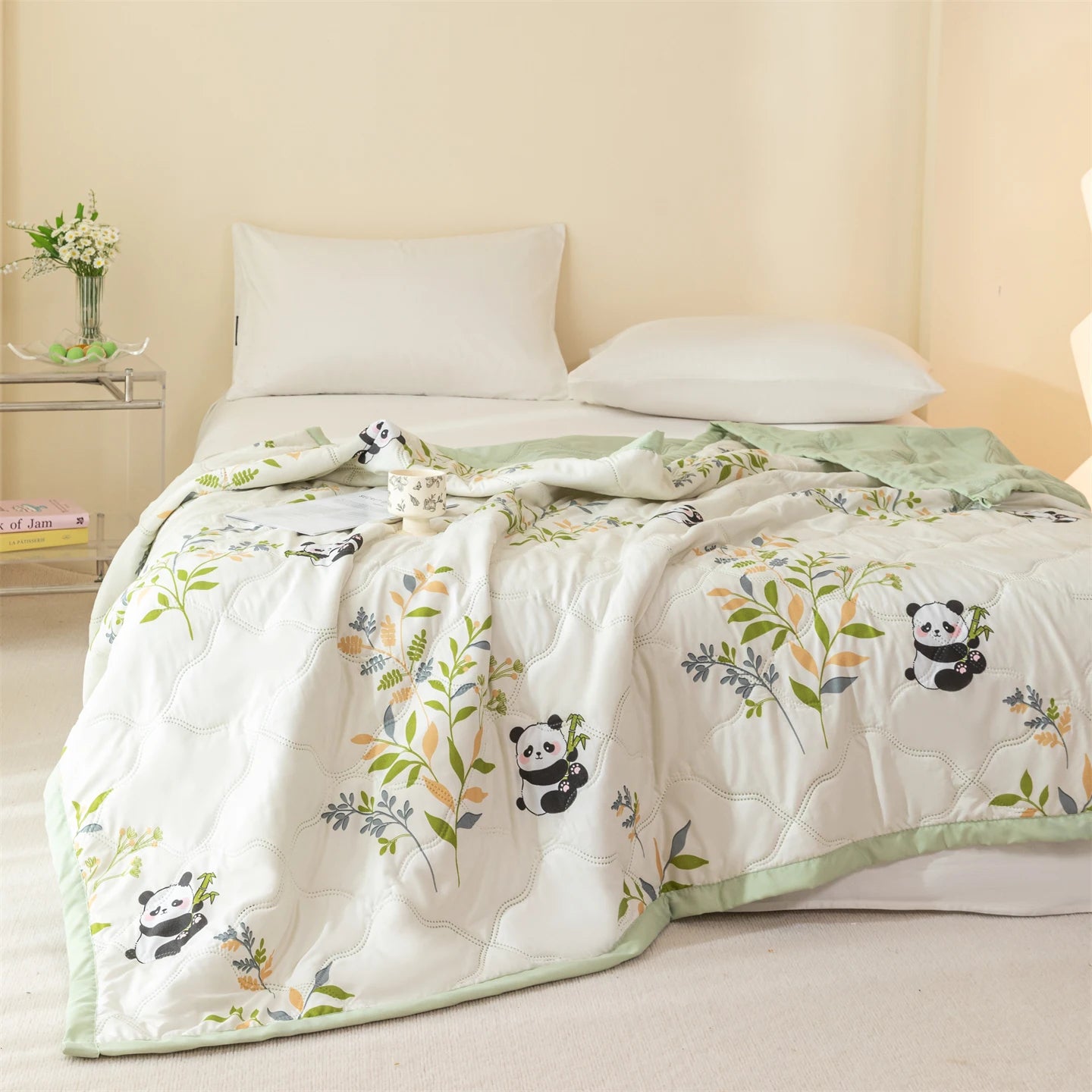 2026 New Printed Washed Summer Quilt Lightweight Breathable Cooling Air Condition Comforter Soft Thin Bed Blanket for Home Dorm
