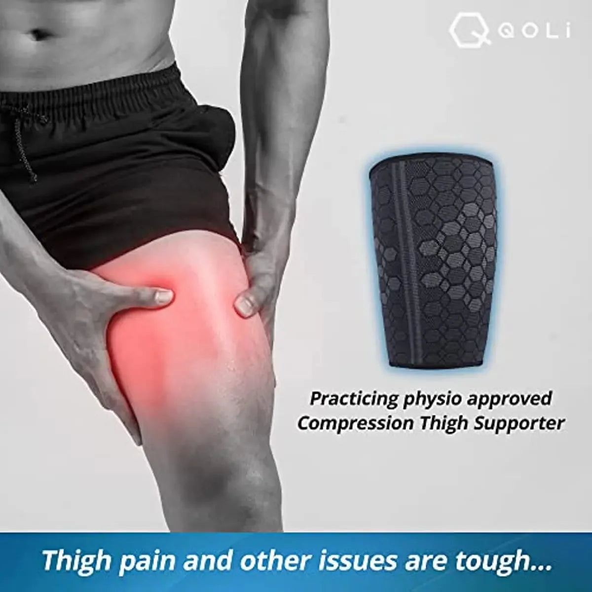 1 PCS Thigh Compression Sleeves, Joint Protection and Support for Running, Sports, Leg Pain Relief, Leg Brace for Men and Women
