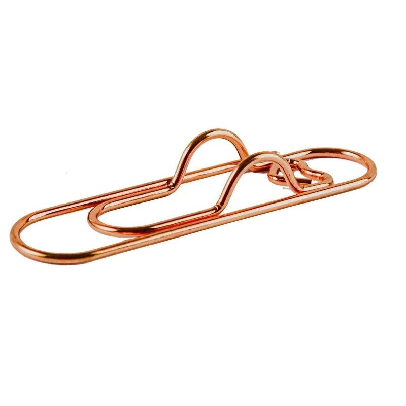 4Pcs Love Shaped Pen Clip Multifunctional Paper Clip Cute Notebook Fixed Buckle Stationery Accessories for School Office Journal