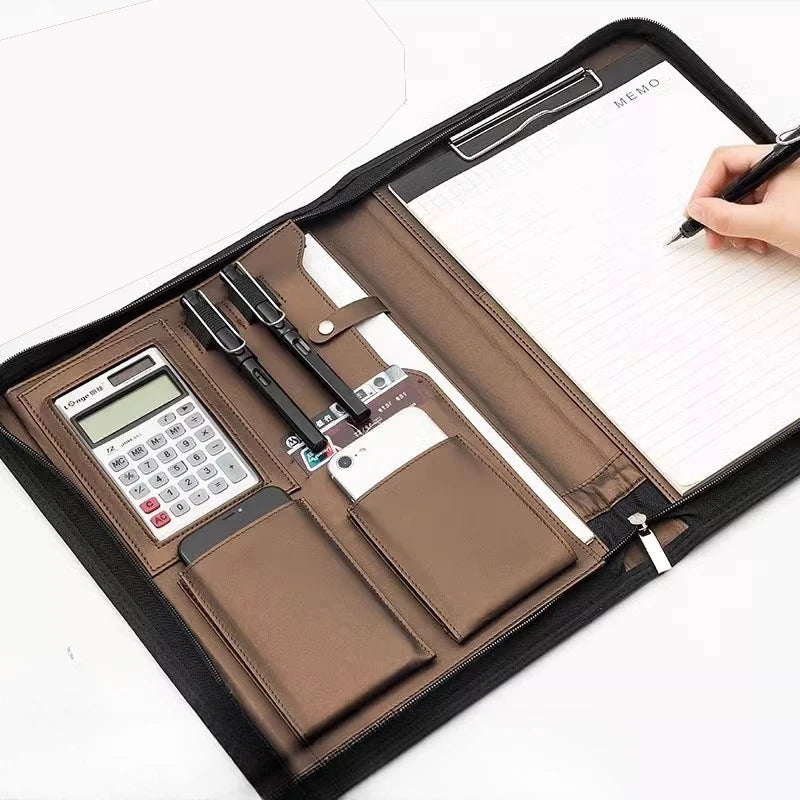 Multifunctional Conference Folder Document A4 Business Stationery Folder Leather Contract Office Filing Binders Folders Supplies